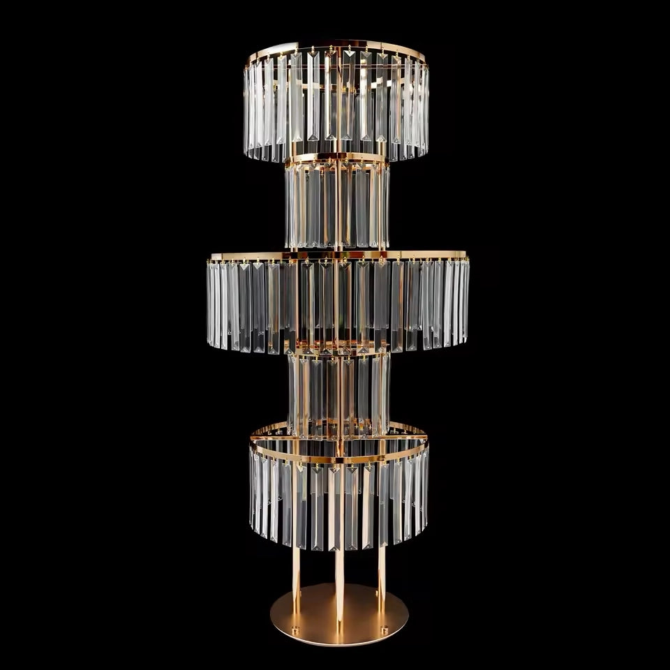 5-Tier Round Gold Flower Stand