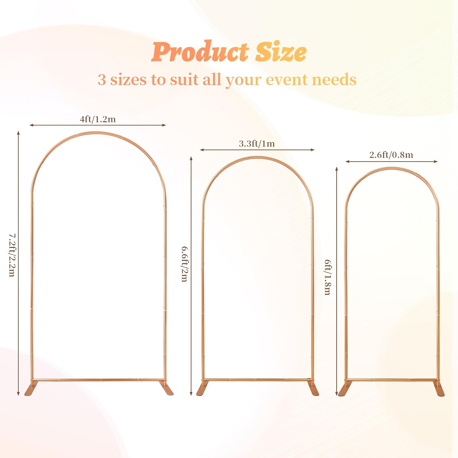 Gold Aluminum Alloy Party Backdrop Stand