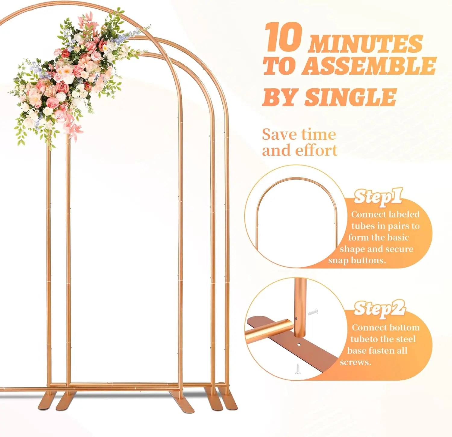 Gold Aluminum Alloy Backdrop Stand