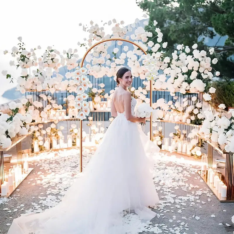 Gold Aluminum Alloy Party Backdrop Stand