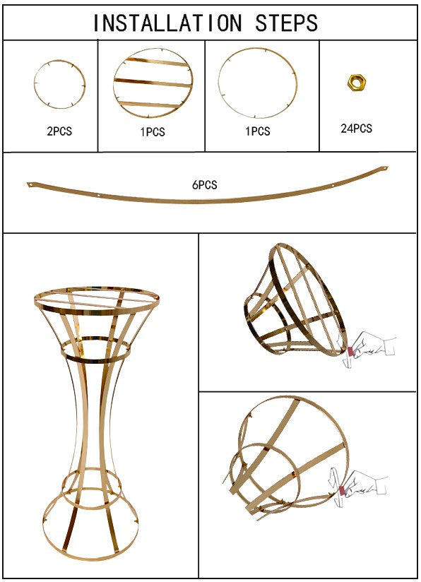 Slim Waist Table Floral Stand