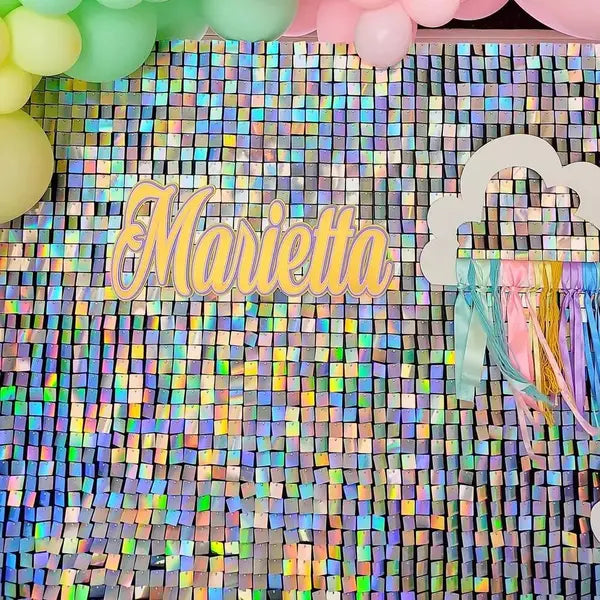 Dreamy Silver Shimmer Wall