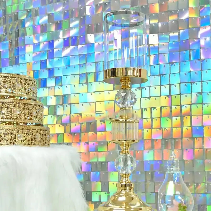 Dreamy Silver Shimmer Wall