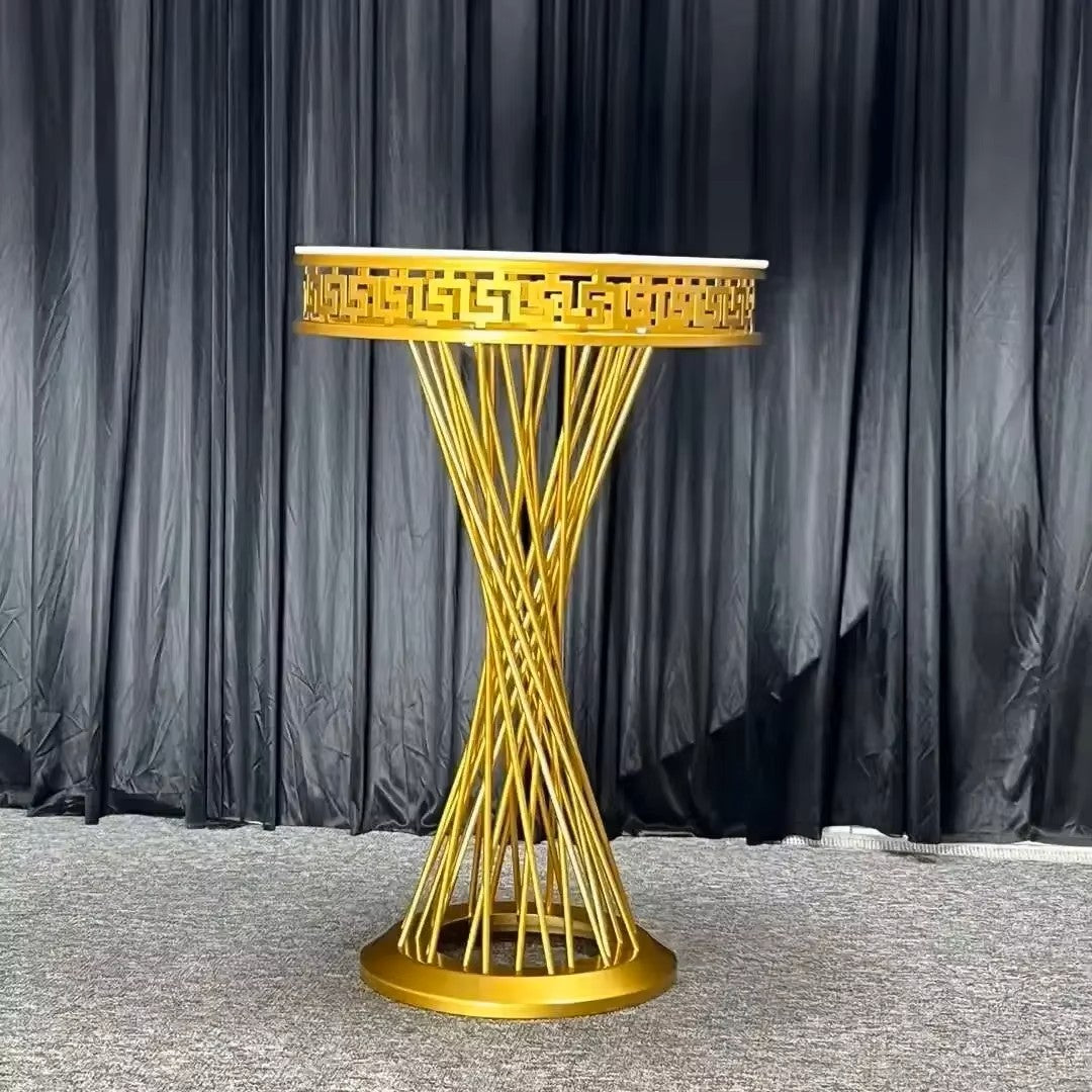 Twist Metal Gold Pedestal Dessert Floral Stands