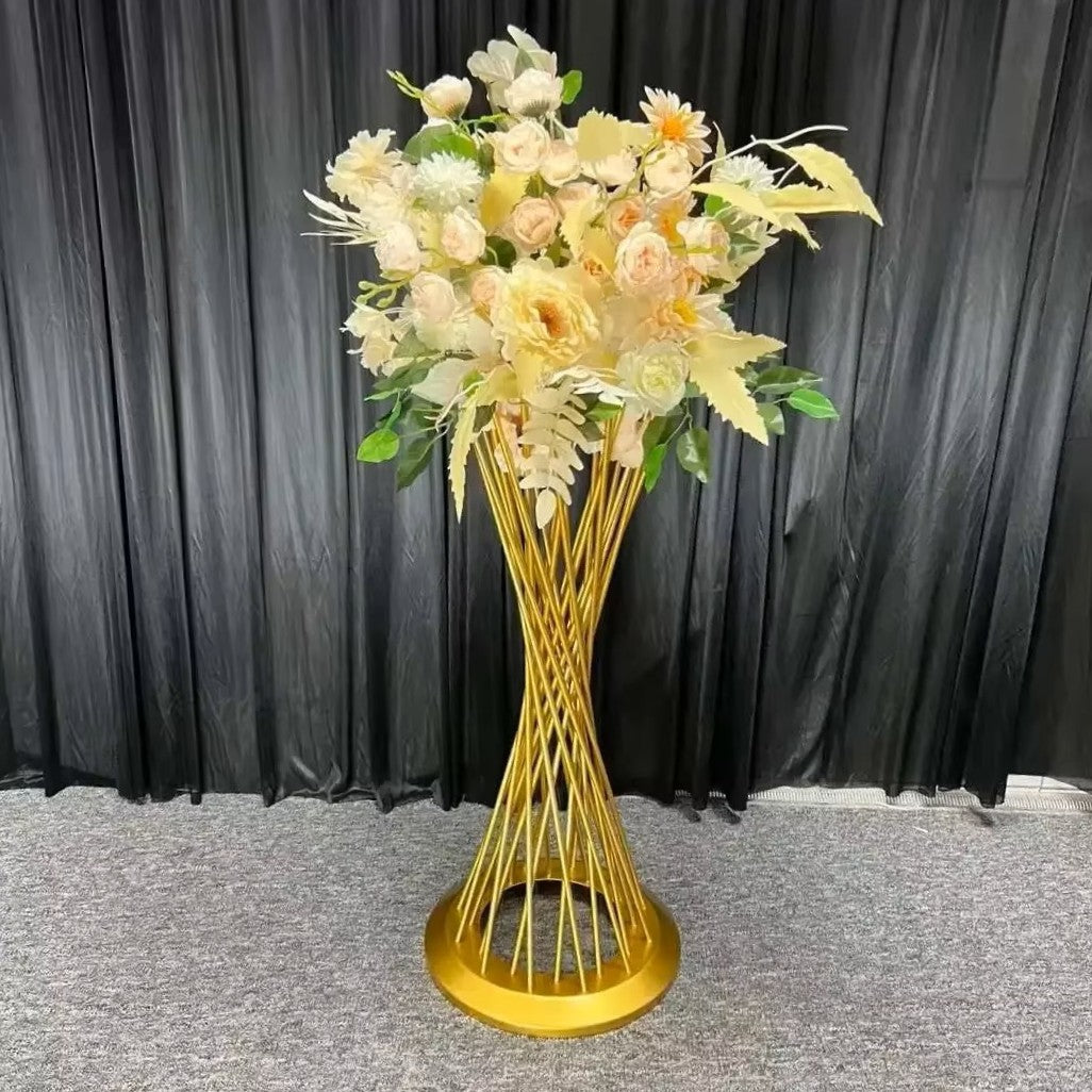 Twist Metal Gold Pedestal Dessert Floral Stands