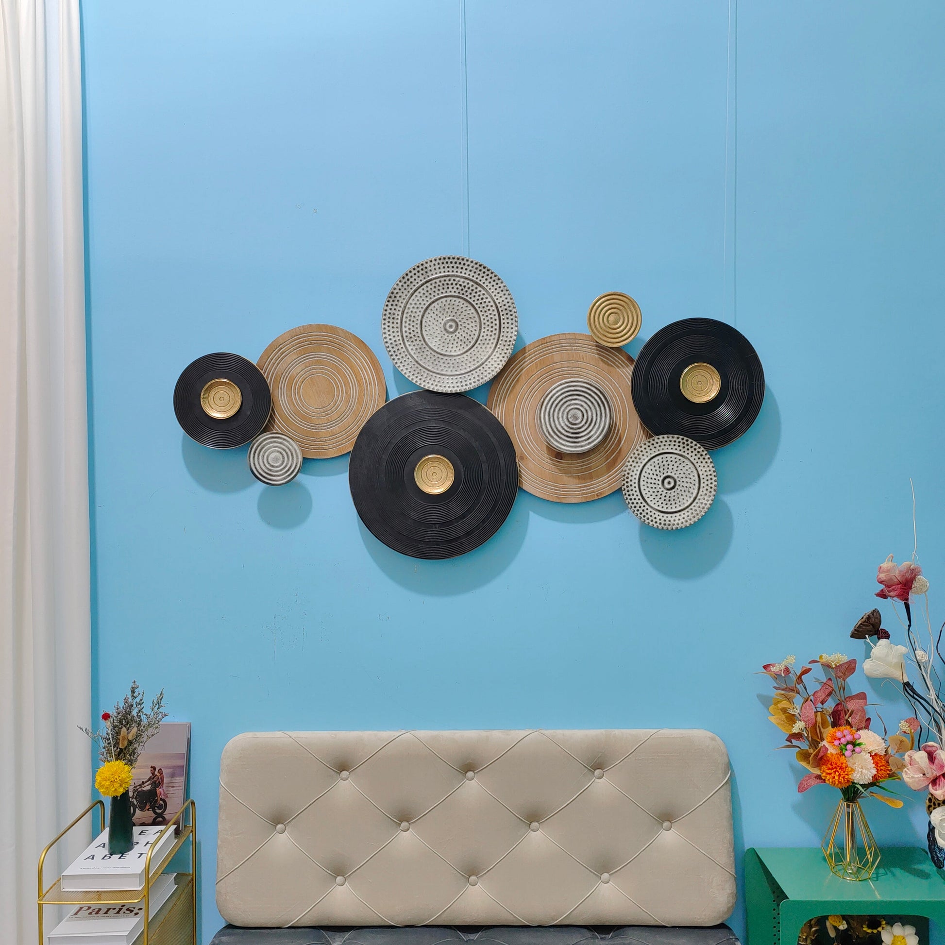 Creative 3D Multi-Color Geometric Metal Wall Art