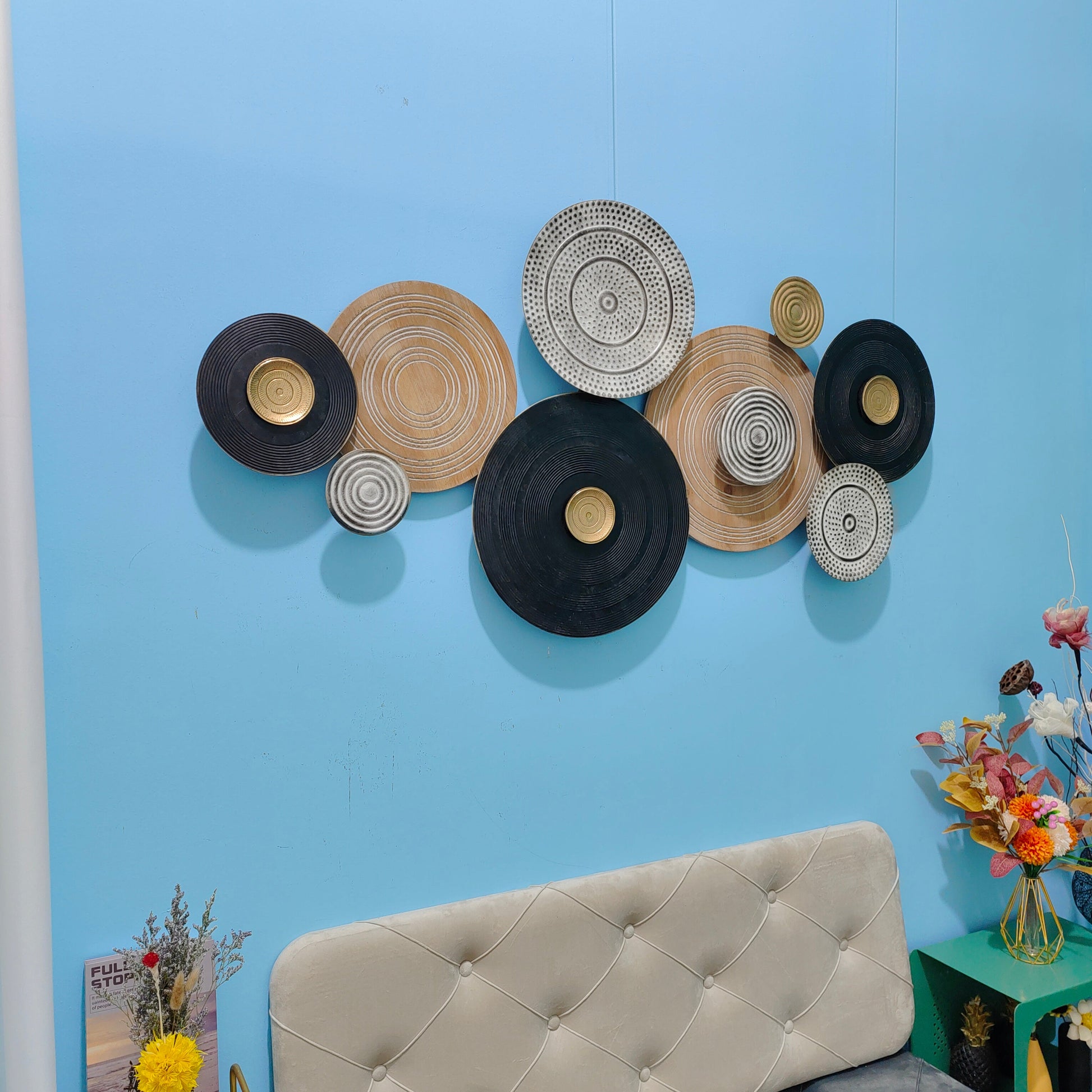 Creative 3D Multi-Color Geometric Metal Wall Art