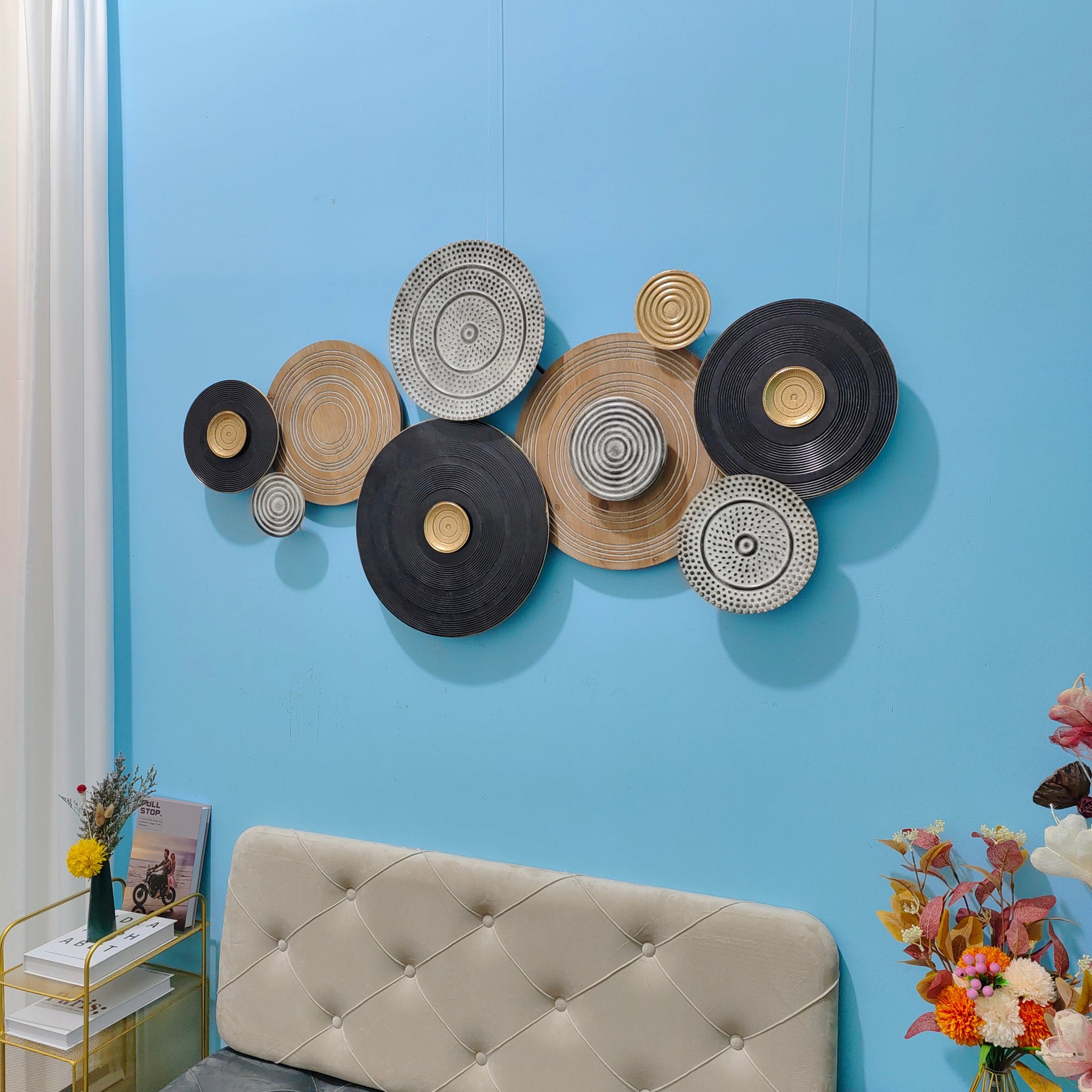 Creative 3D Multi-Color Geometric Metal Wall Art
