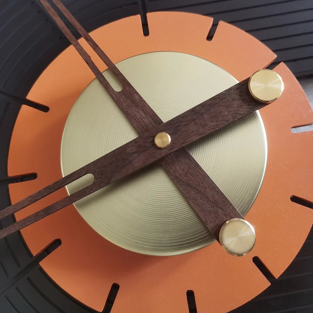 Modern Geometric Wall Clock with Silent Pendulum