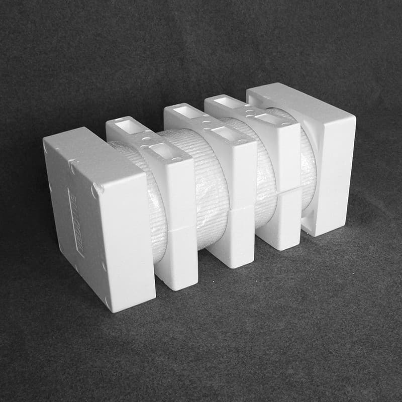 Large 3-Piece White Ribbed Metal Dessert Pedestal Set 