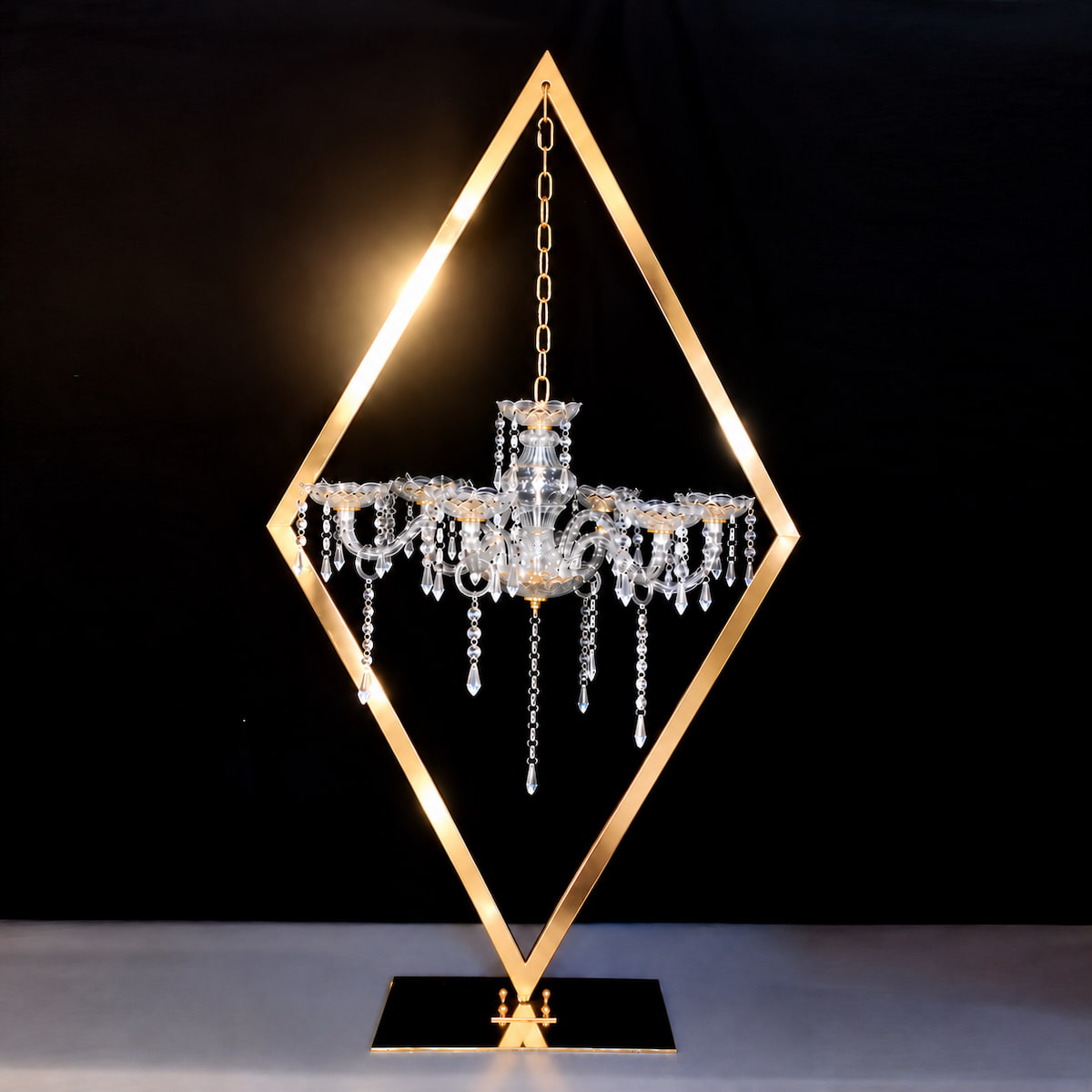 48" Tall Diamond Metal Candelabra