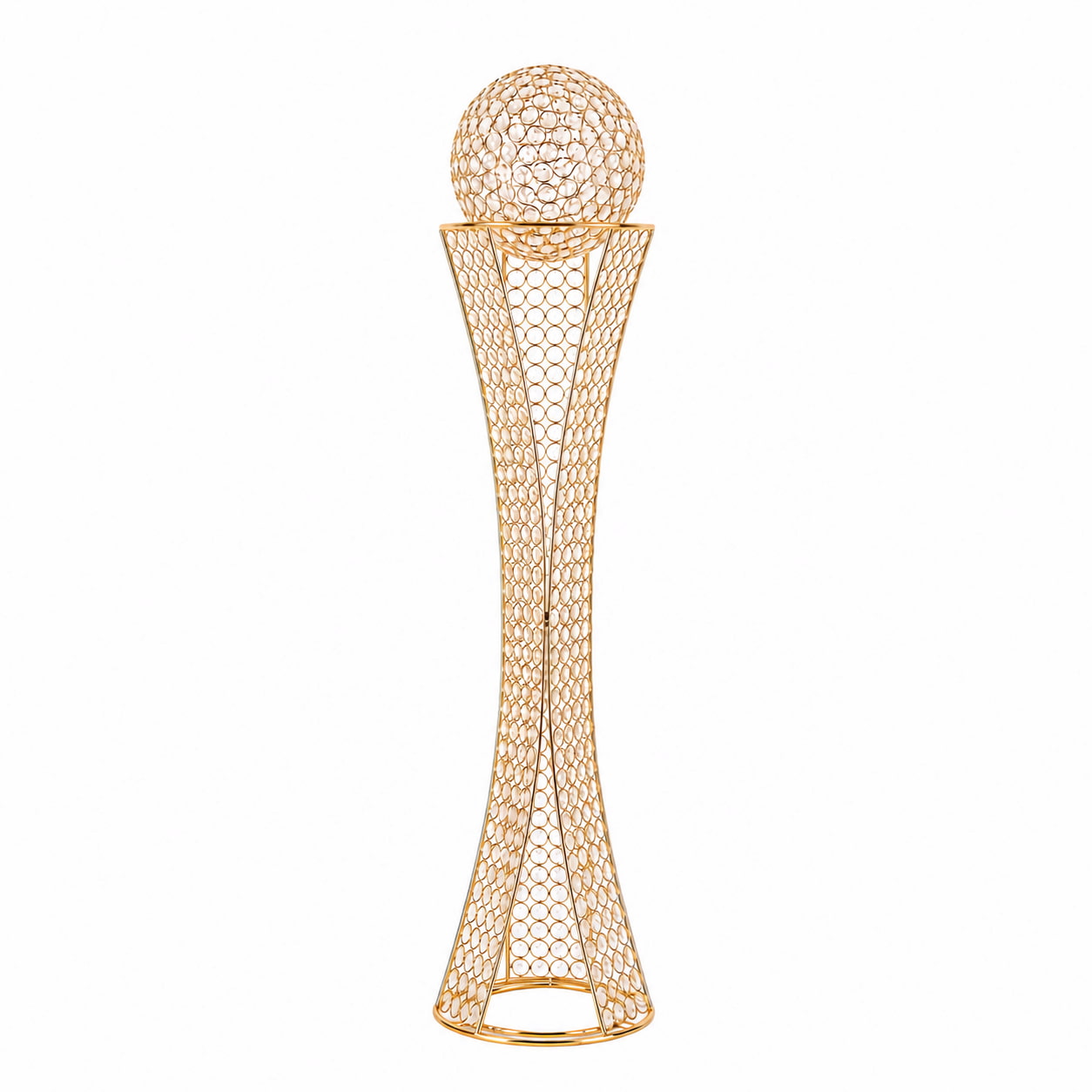Gold Crystal Centerpiece Stand with Removable Orb