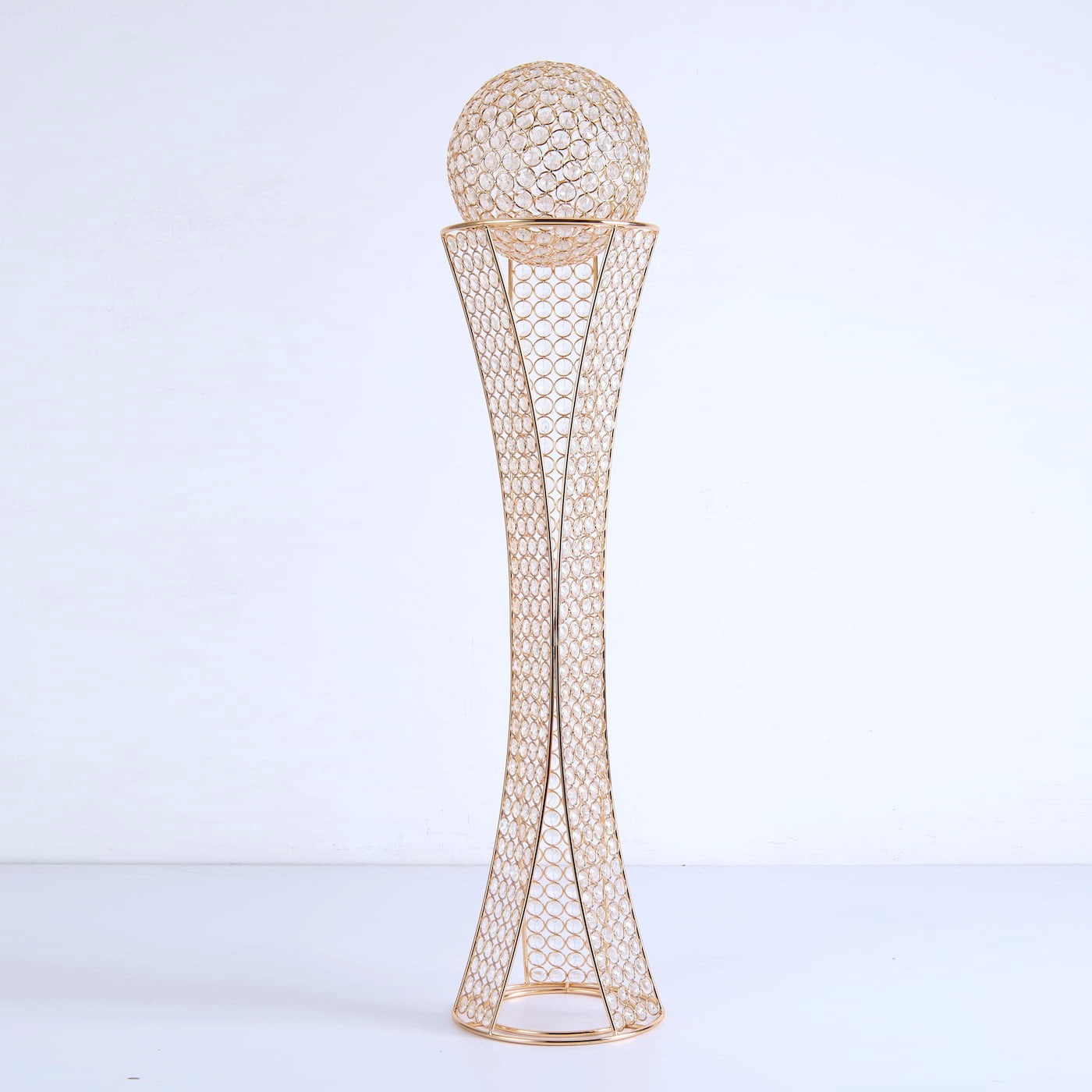 Gold Crystal Centerpiece Stand with Removable Orb