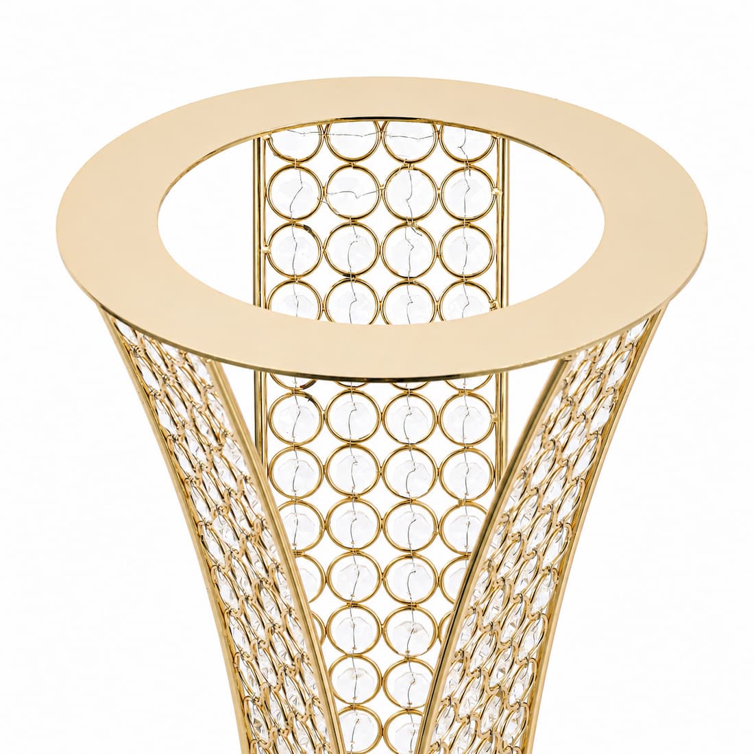 32" Gold Crystal Centerpiece Stand with Removable Orb