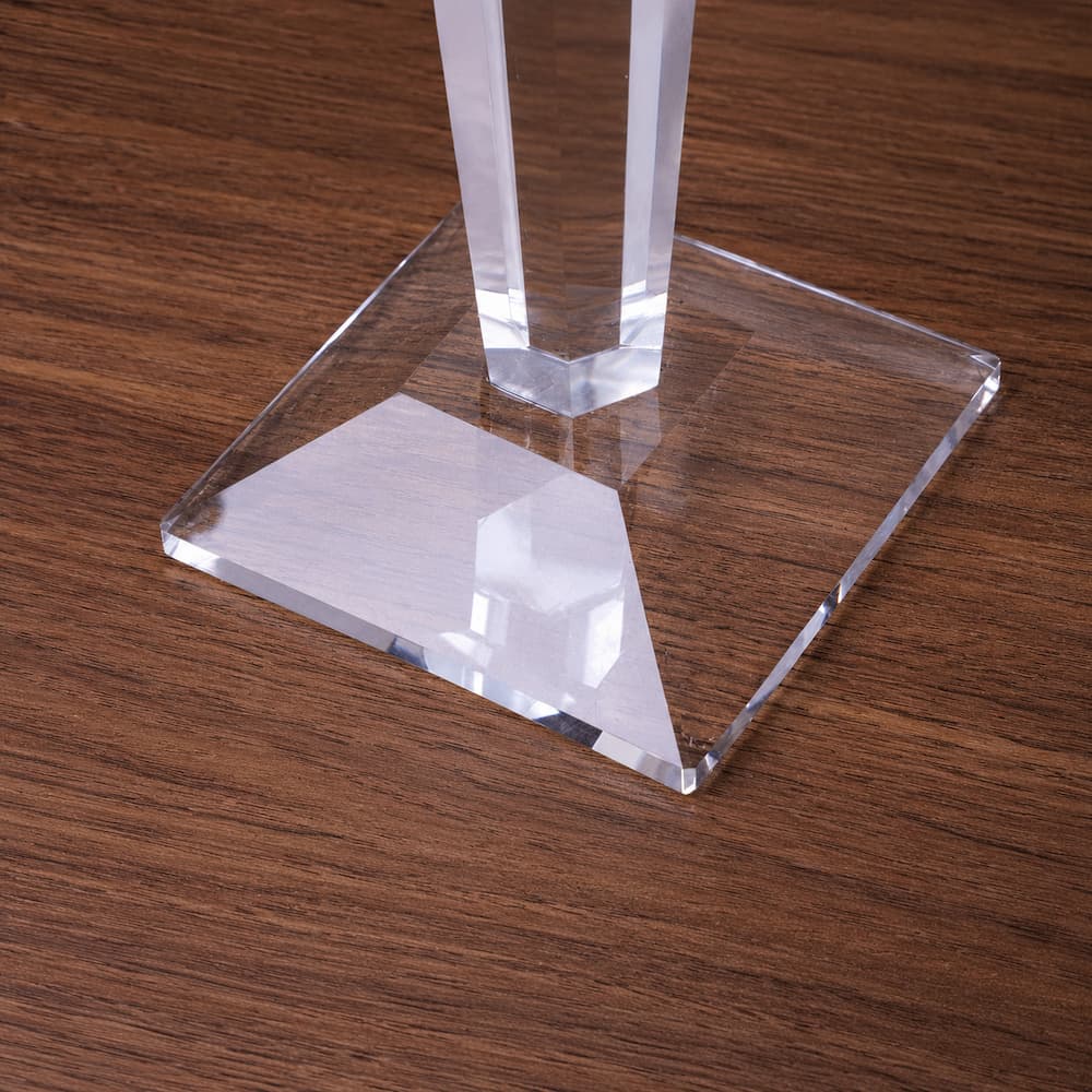 Crystal Candle Holder Set of 3 with Hurricane Glass Shades