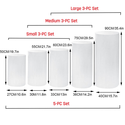 5 PCs Set Metal Stable Durable Cylinder