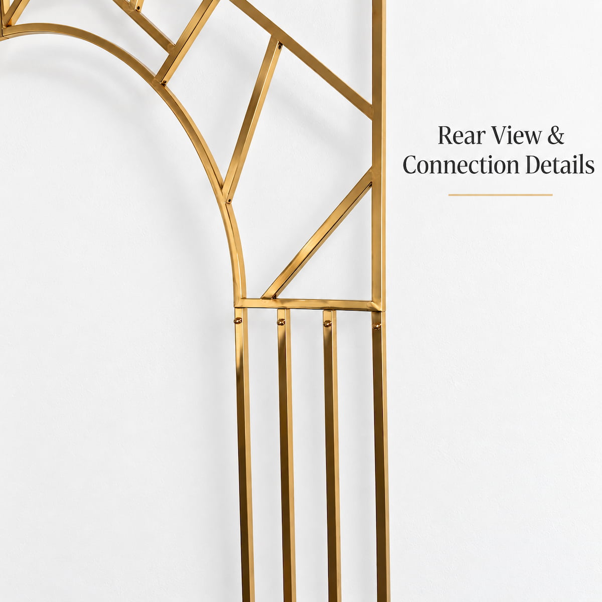 Gold Geometric Wedding Arch Backdrop Stand
