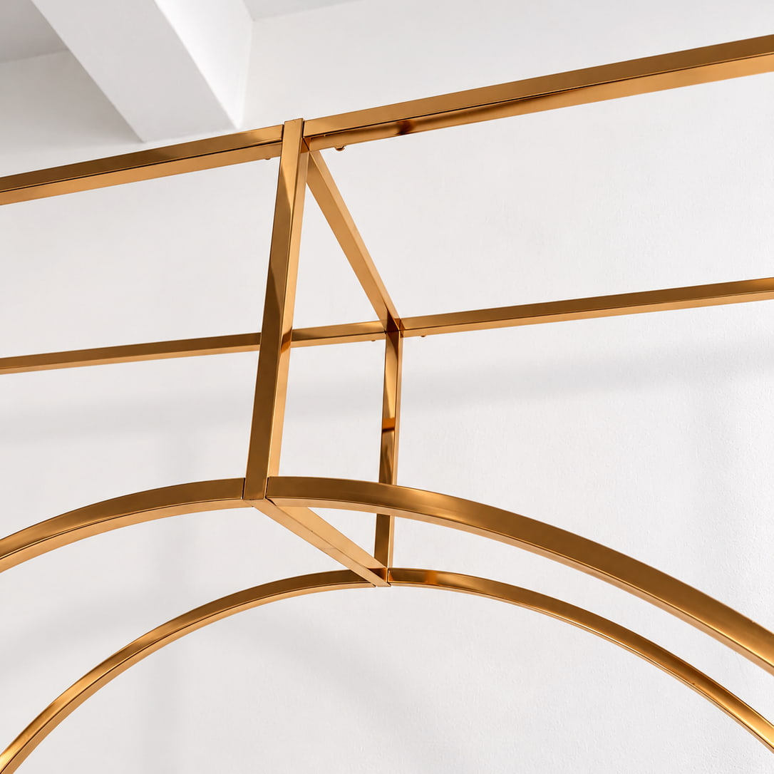 Gold 3D Geometric Wedding Arch Backdrop Stand