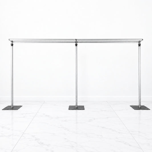 2–3 Section Adjustable Dual Crossbar Backdrop Stand 