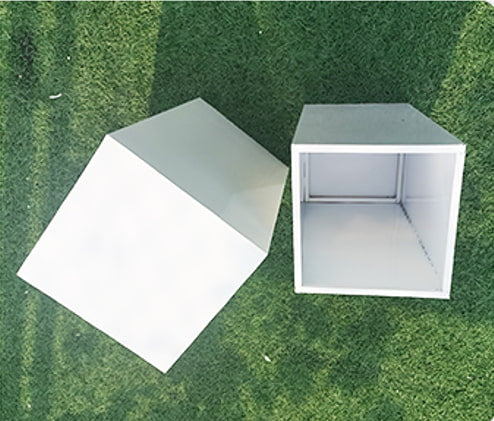 3 PCs-Set Metal Square Stands Pedestal Plinth Display Medium