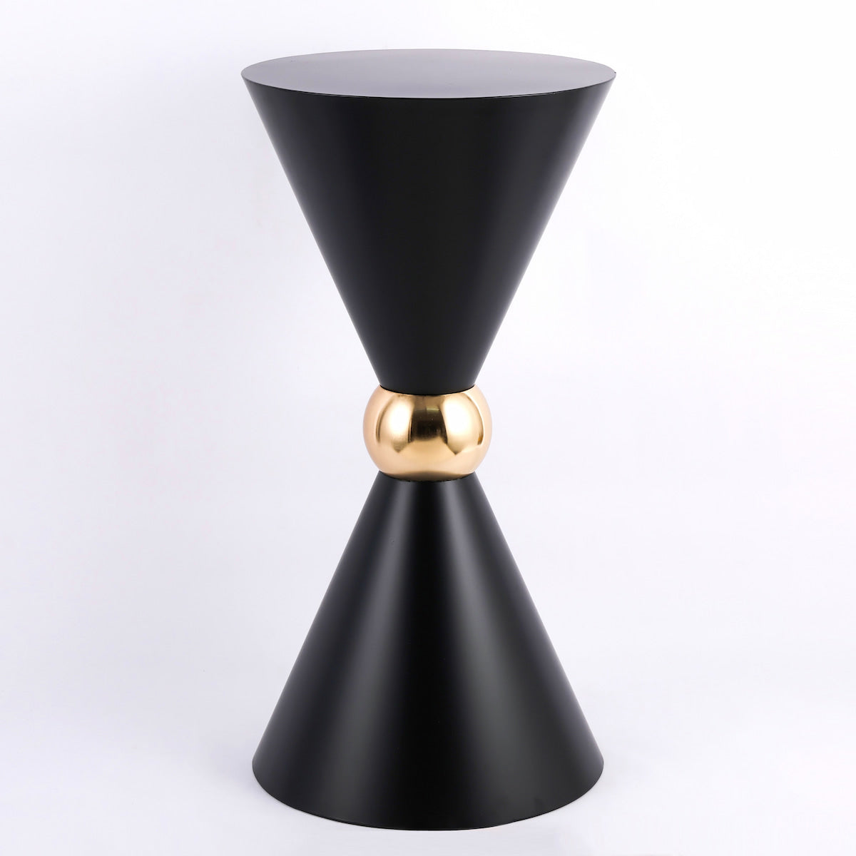Luxury Black Metal Double Cone Dessert Table Stand