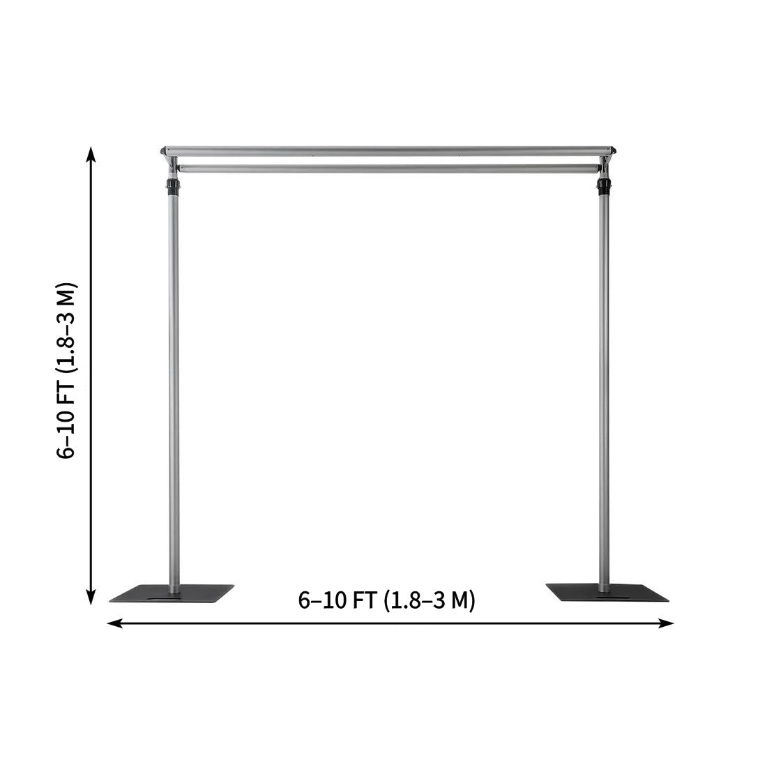 10FT Adjustable Dual Crossbar Backdrop Stand