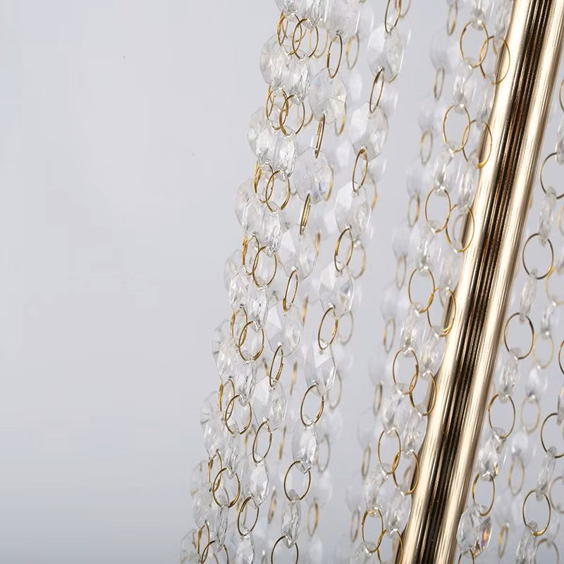  Gold Double-Tier Crystal Centerpiece Stand