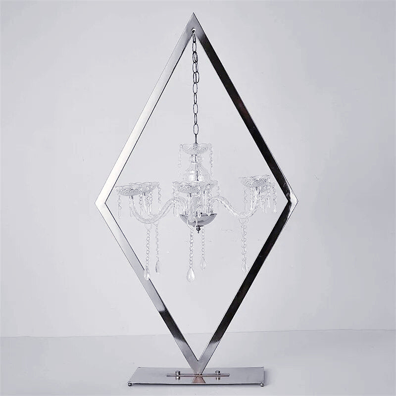 48" Tall Diamond Metal Candelabra