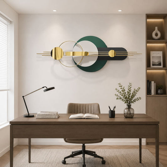 Handcrafted 3D Modern Multicolor Geometric Metal Wall Art Decor