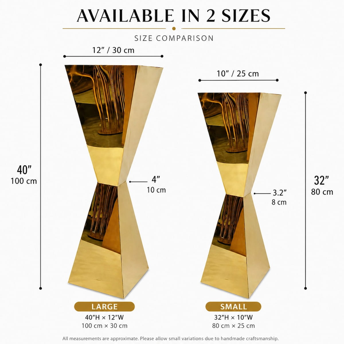 Mirror Stainless Steel Floral Stands