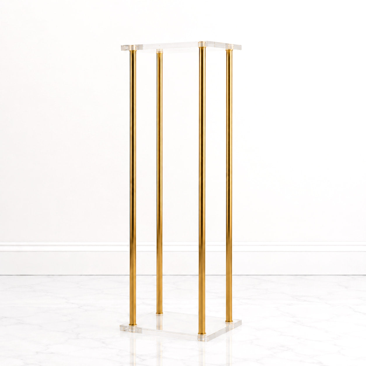 Gold Square Metal Floral Stand