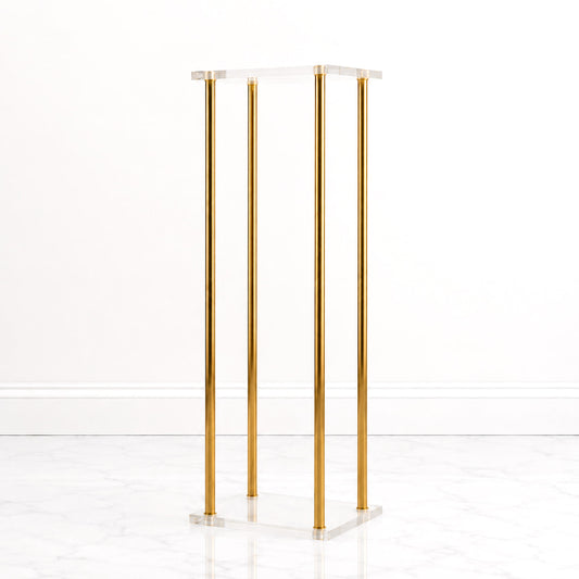 Gold Square Metal Floral Stand