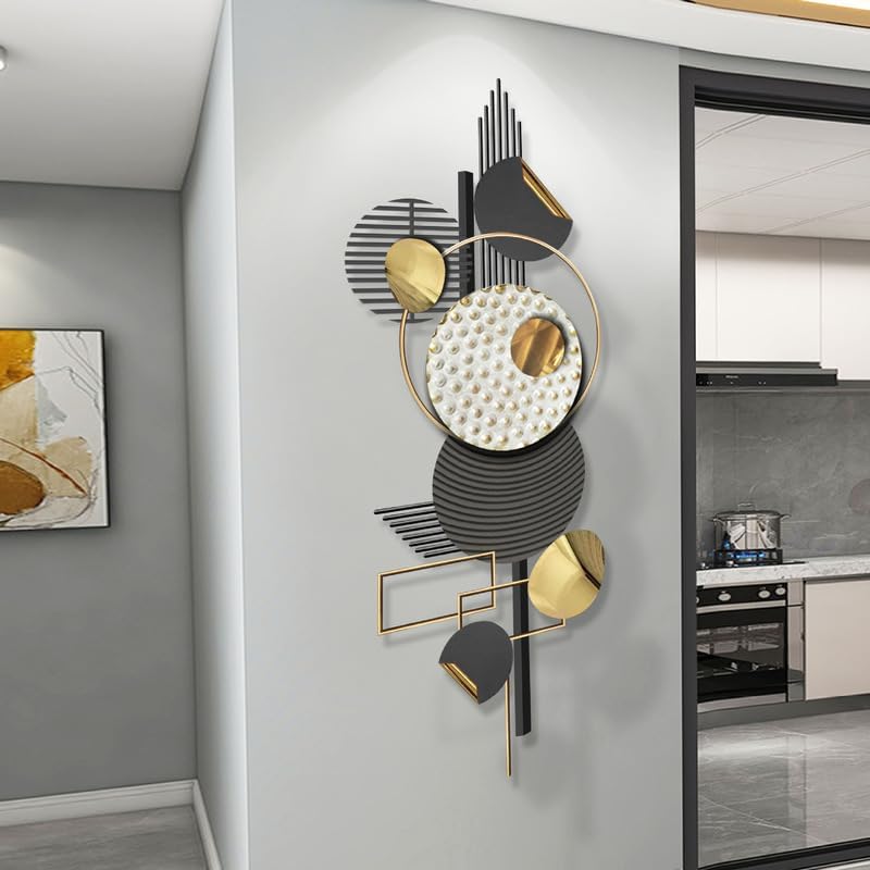 3D Geometric Metal Wall Art Home Decor