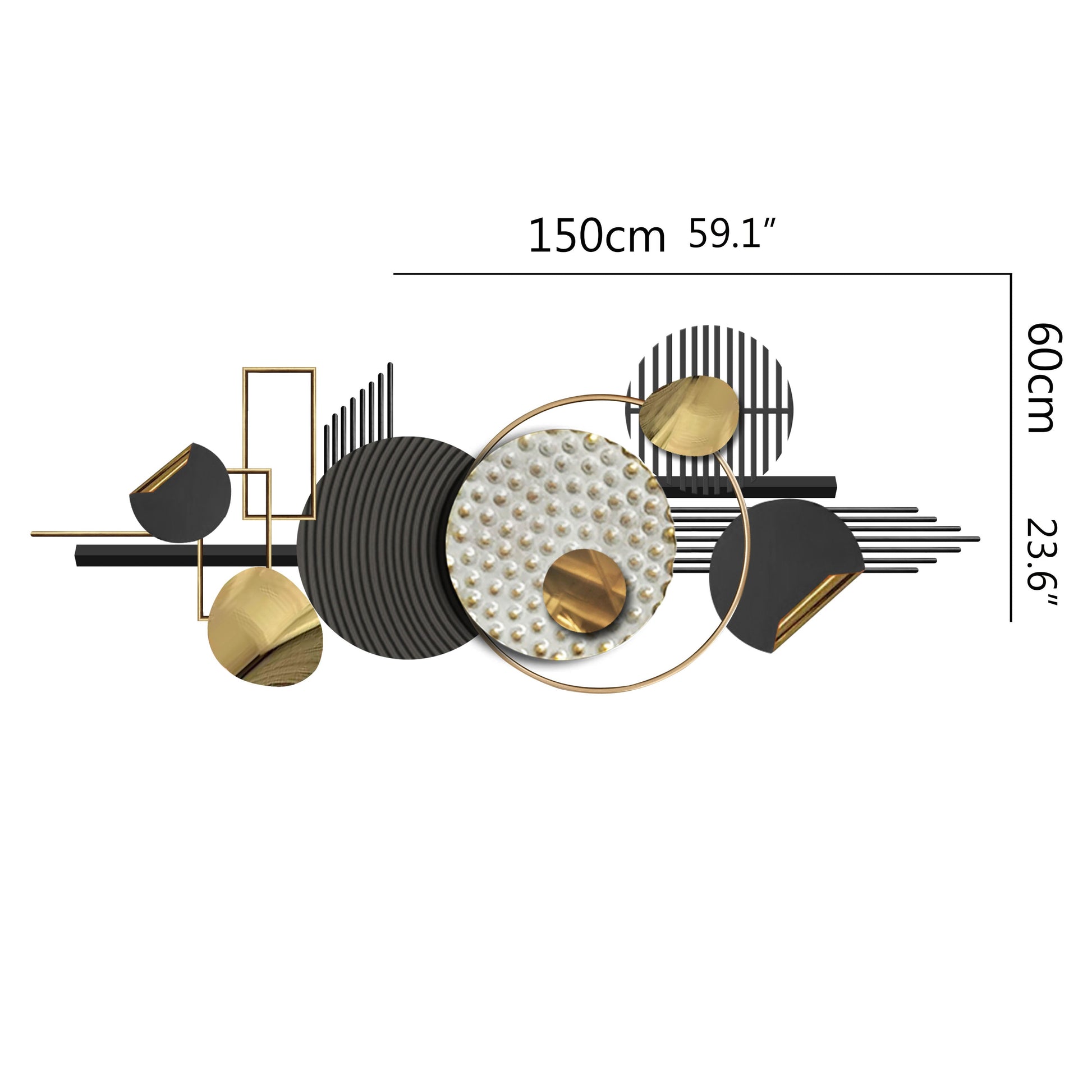 3D Geometric Metal Wall Art Home Decor