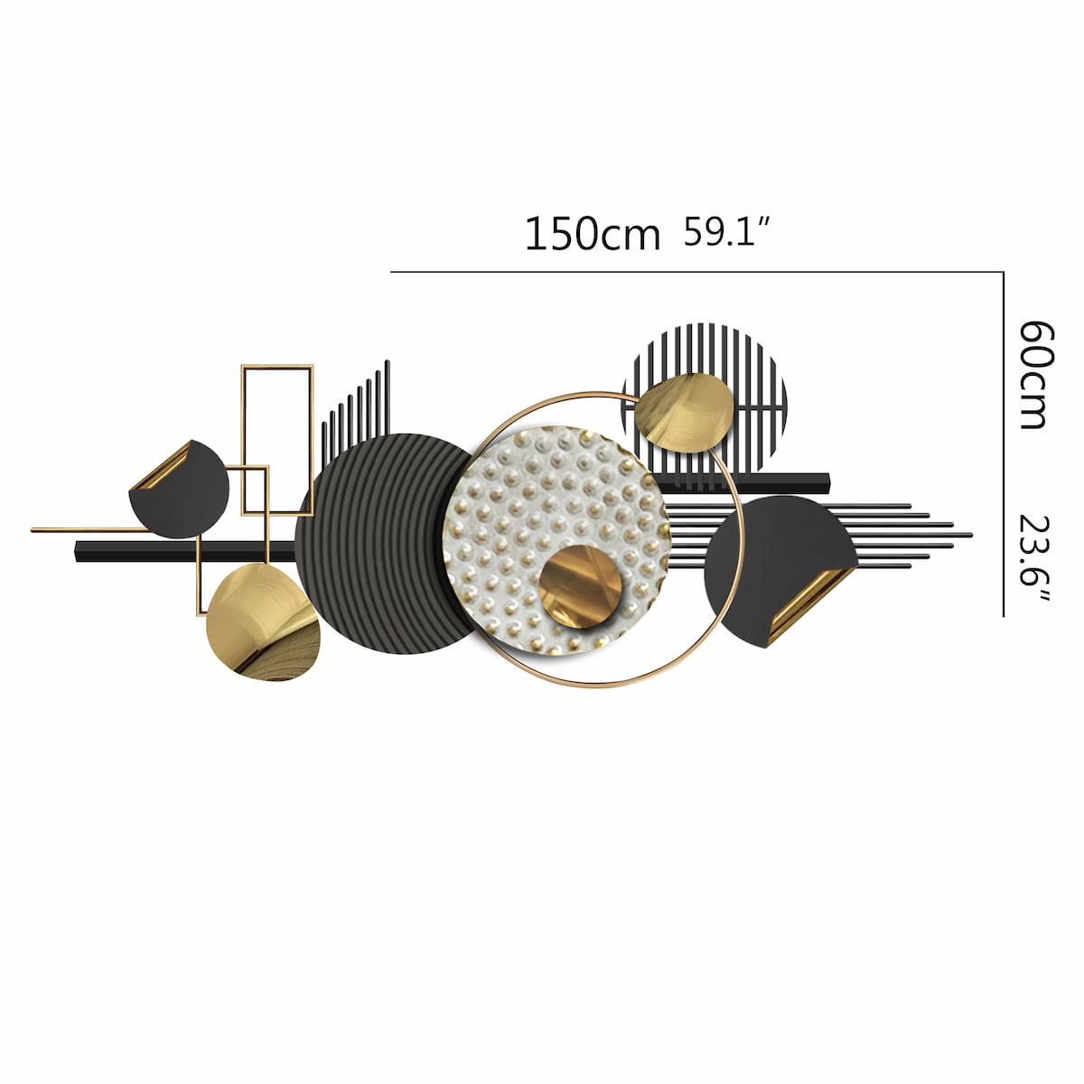 3D Geometric Metal Wall Art Home Decor