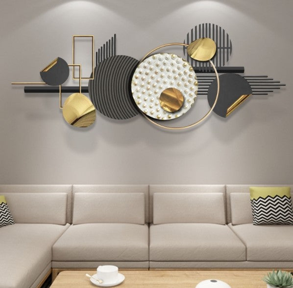 3D Geometric Metal Wall Art Home Decor