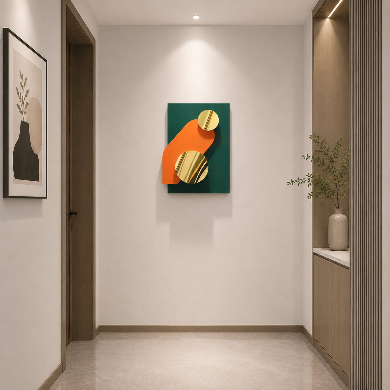 Handmade Abstract Modern Geometric Metal Wall Accent Decor