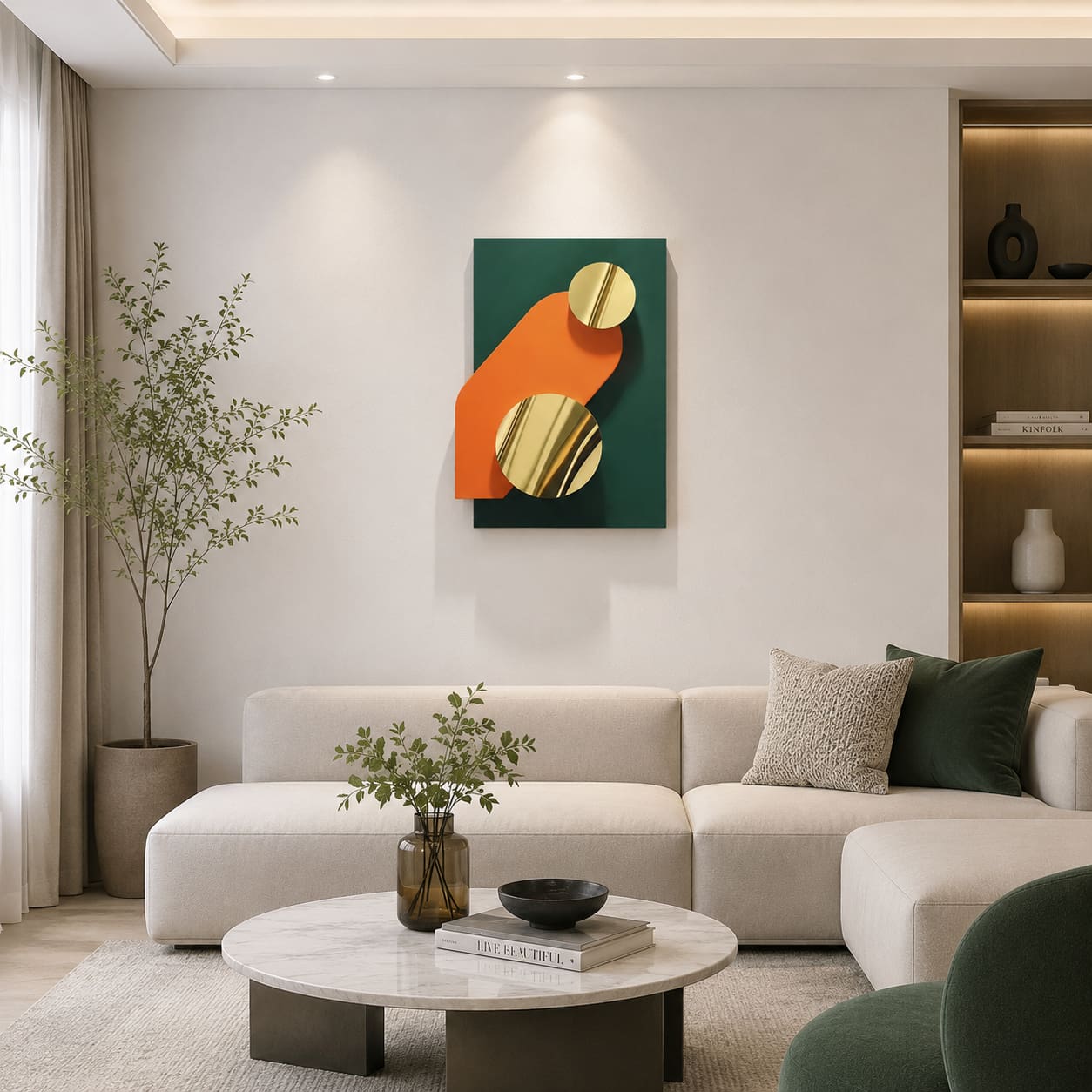 Handmade Abstract Modern Geometric Metal Wall Accent Decor