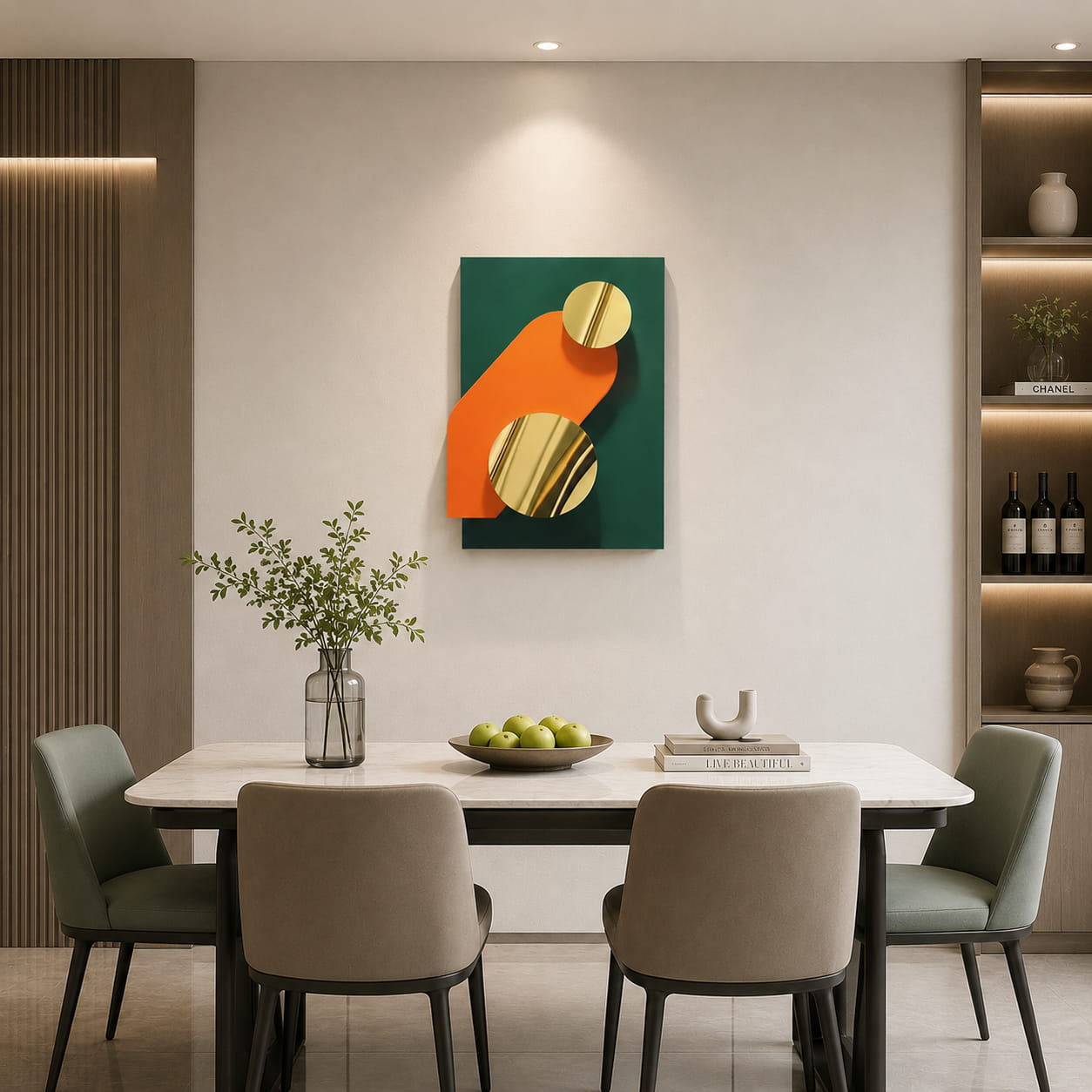 Handmade Abstract Modern Geometric Metal Wall Accent Decor