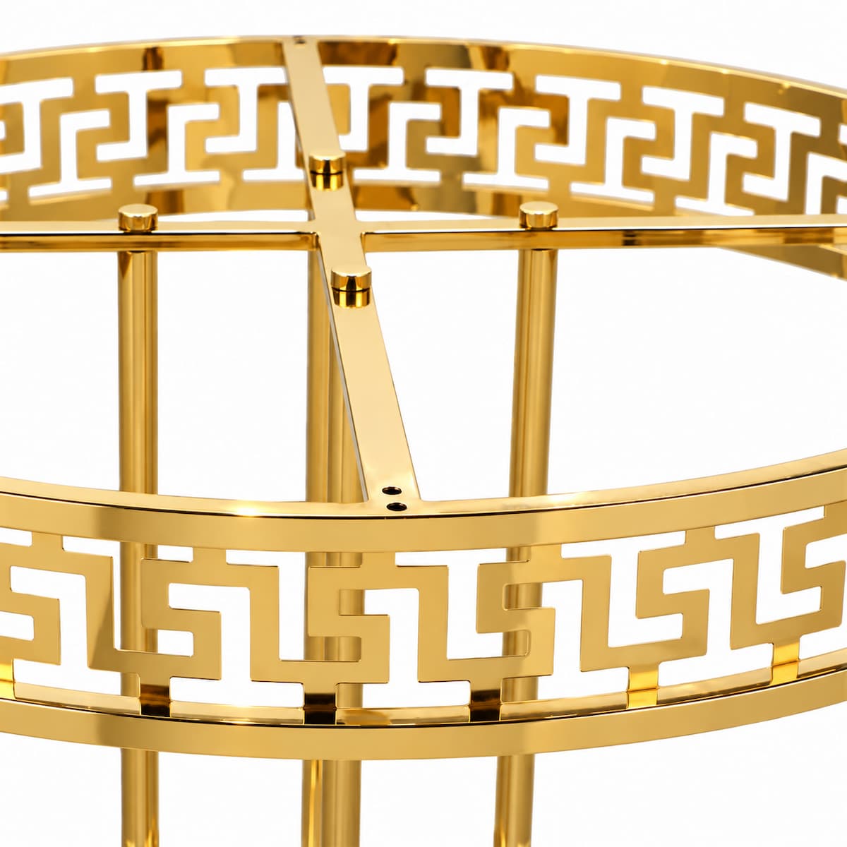 Gold 2-Tier Metal Flower Stand-48“ Tall
