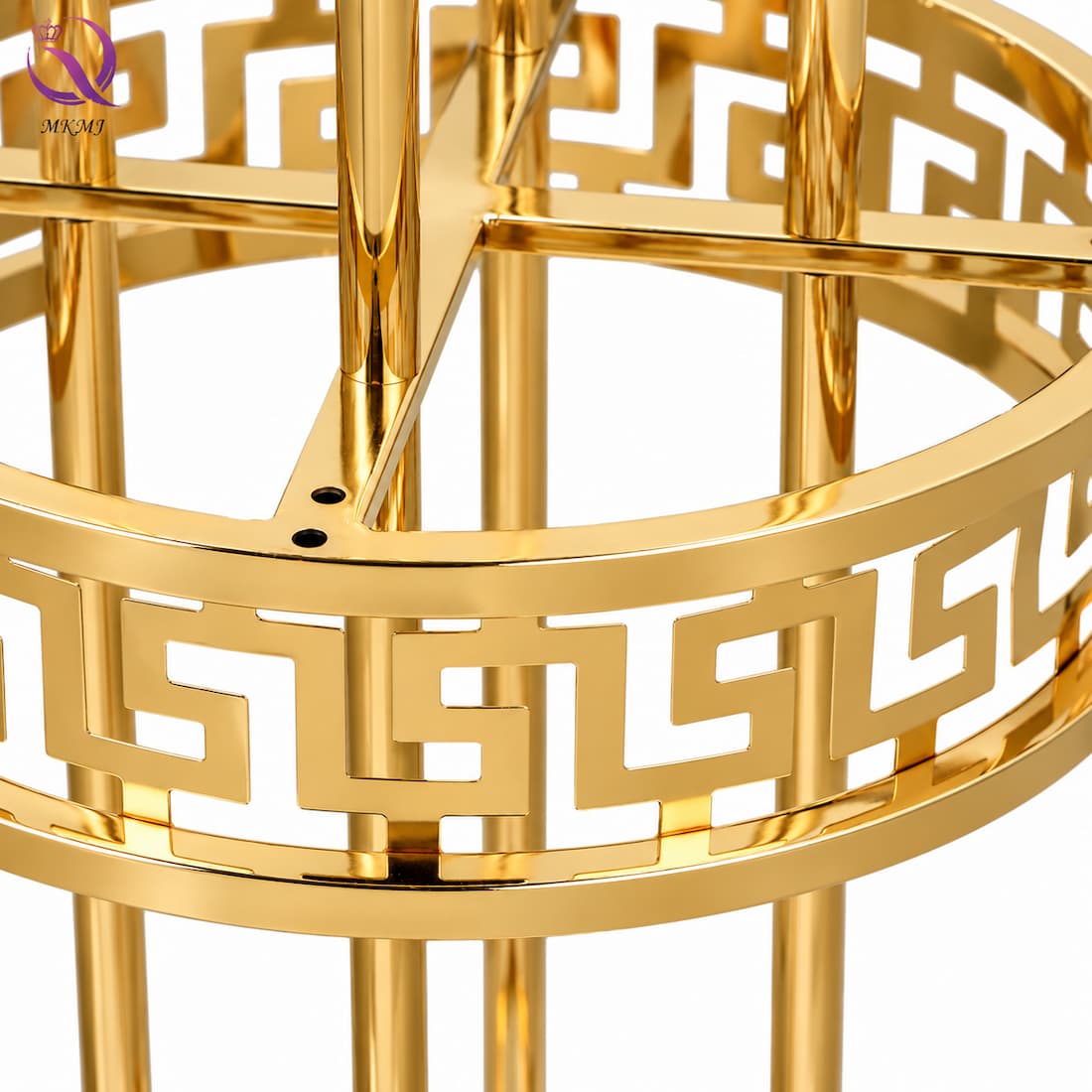 Gold 2-Tier Metal Flower Stand-48“ Tall