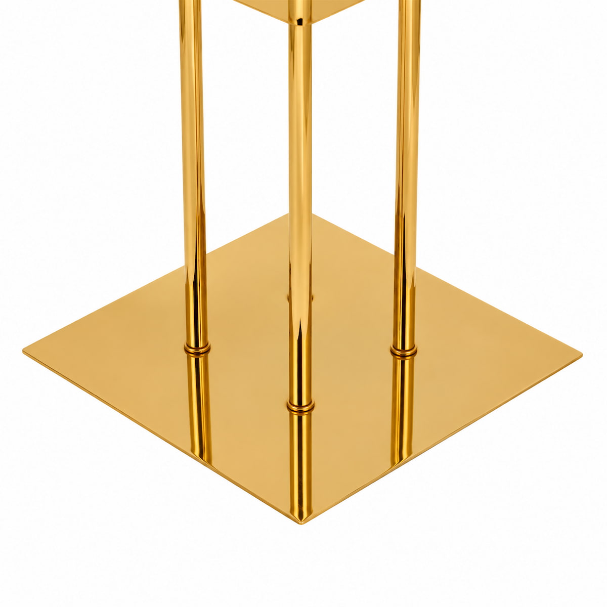 Gold 2-Tier Metal Flower Stand-48“ Tall