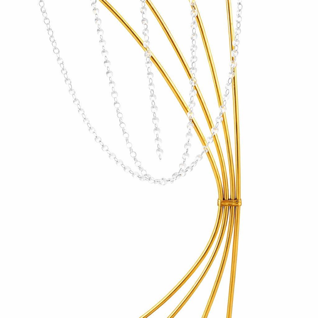 Details of Table Floral Stand With Clear Pendant