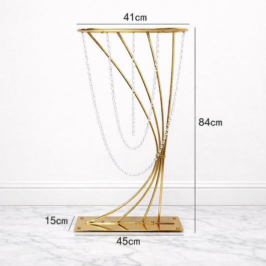Size of Table Floral Stand With Clear Pendant