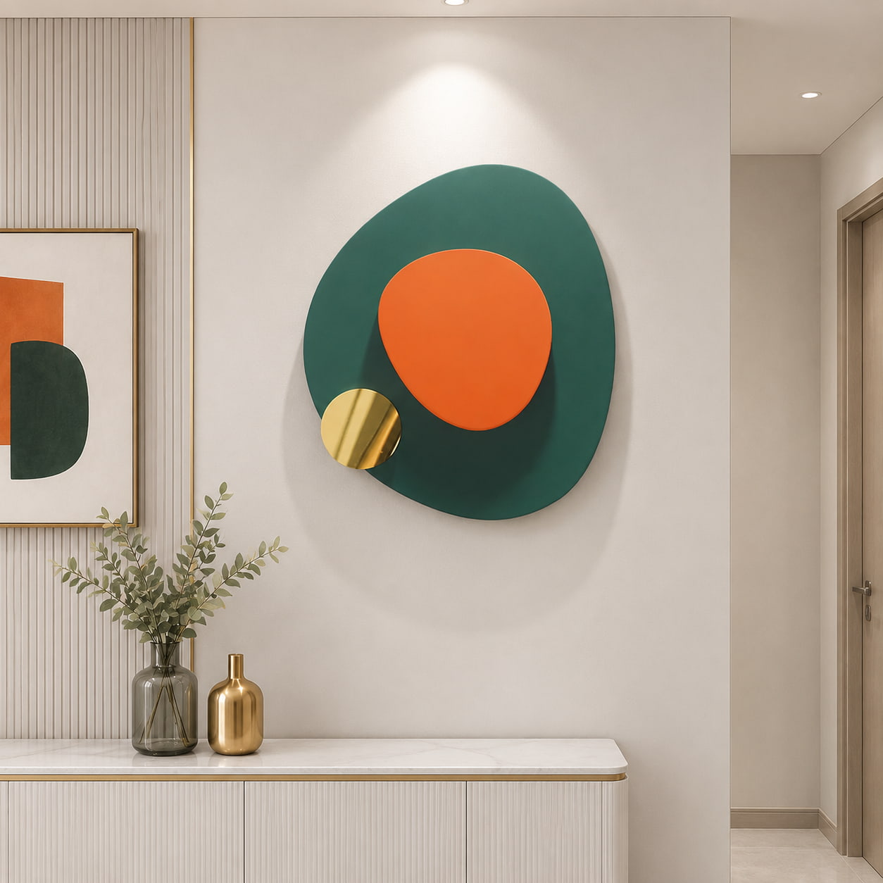 Abstract Irregular Geometric Metal Wall Art Modern Home Decor