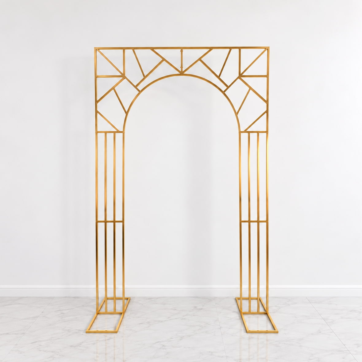 Gold Geometric Wedding Arch Backdrop Stand