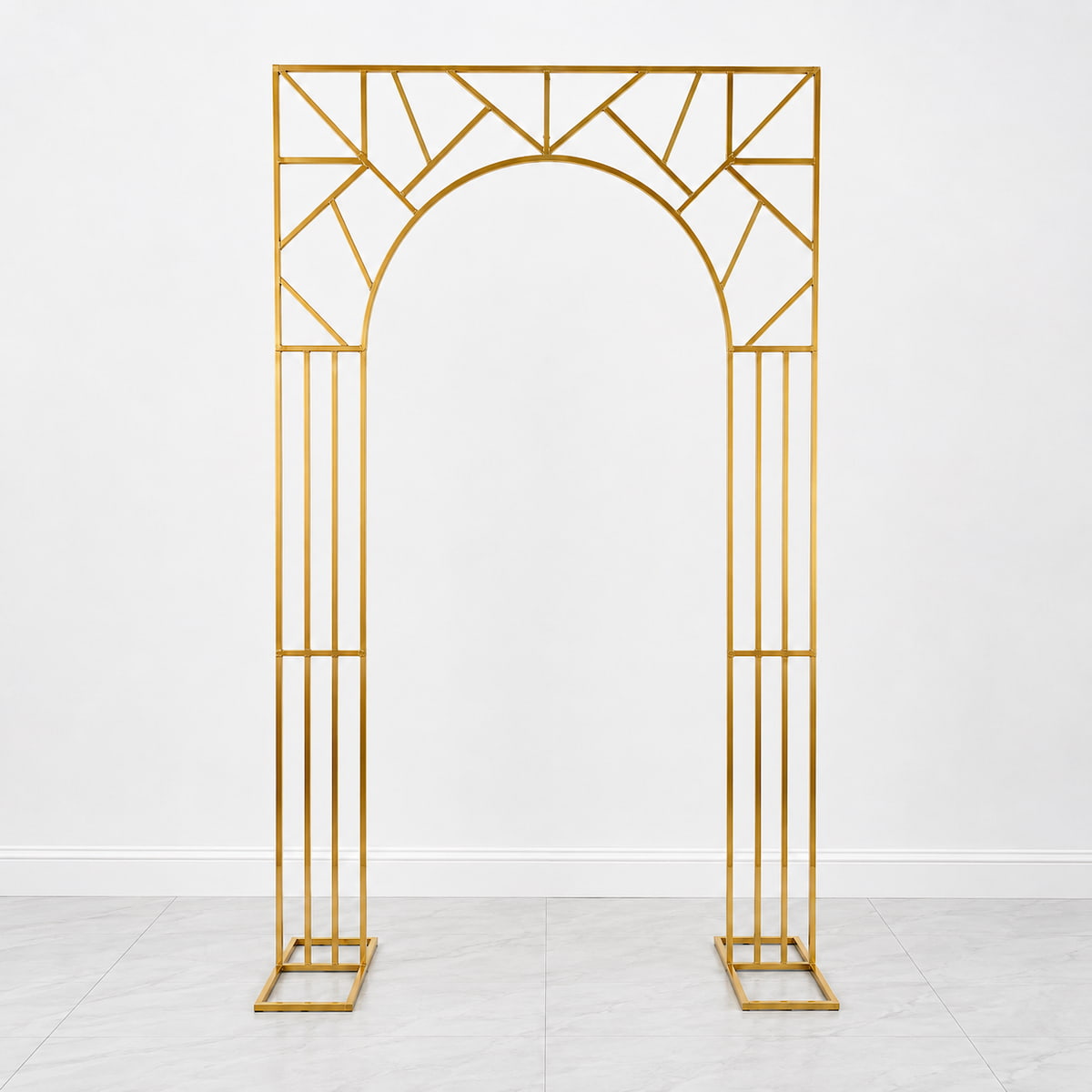 Gold Geometric Wedding Arch Backdrop Stand