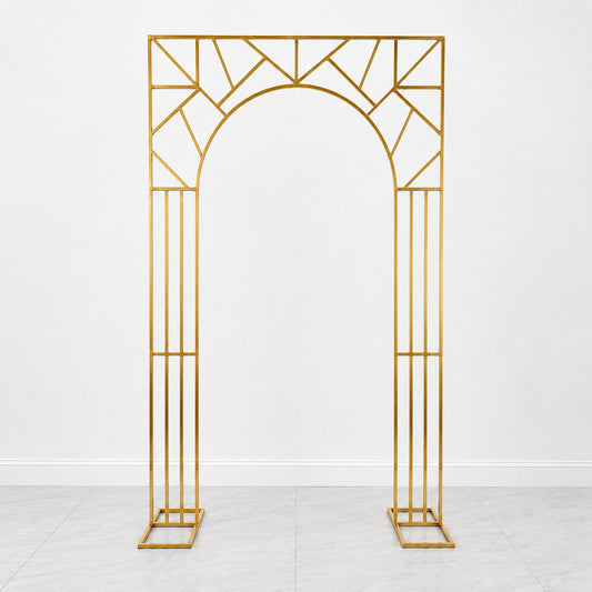 Gold Geometric Wedding Arch Backdrop Stand
