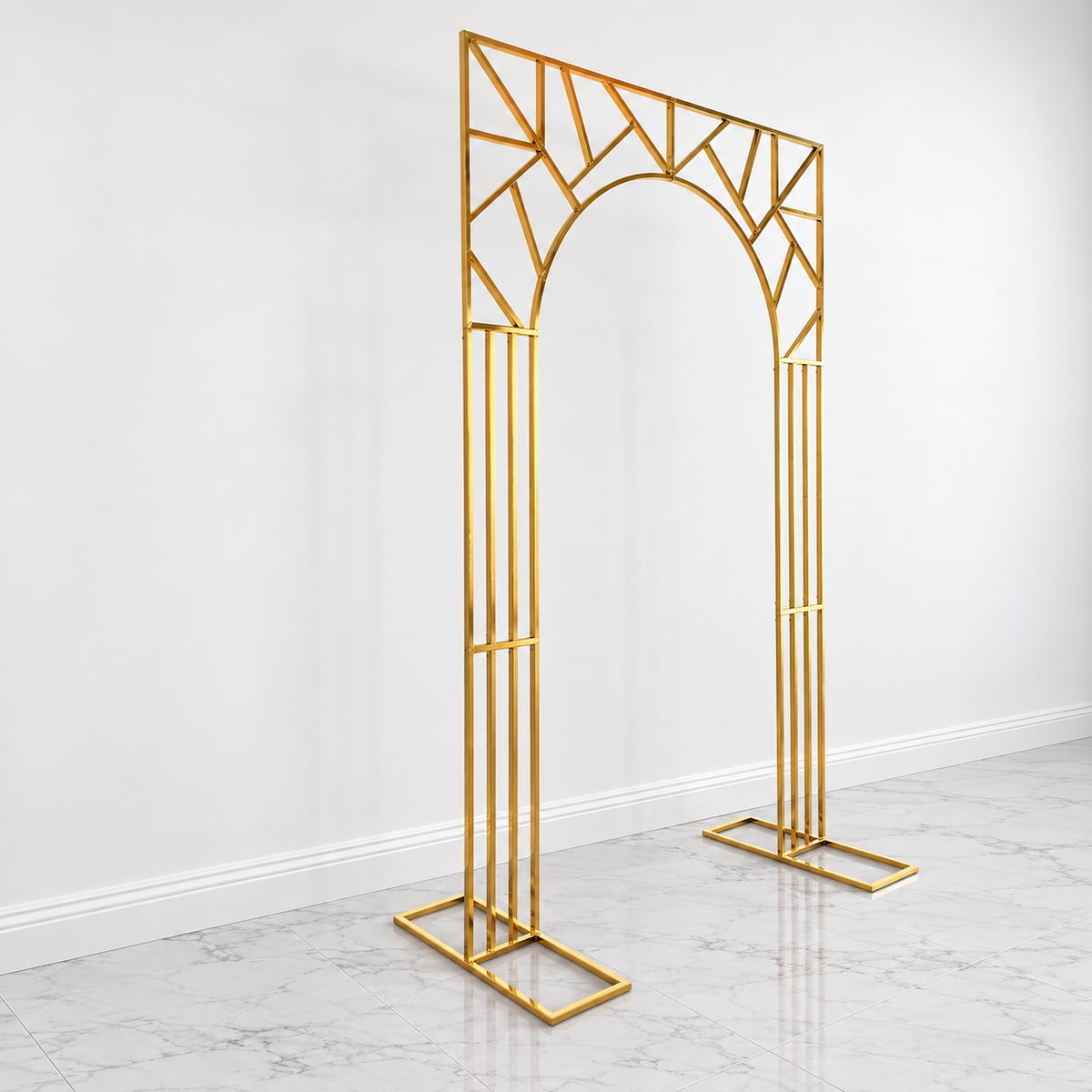 Gold Geometric Wedding Arch Backdrop Stand