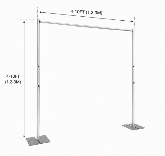 4–10ft Adjustable Backdrop Stand